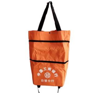 Wholesale Folding 600D Fabric Shopping Bags Tote Wheel Bag Size Can Extend from china suppliers