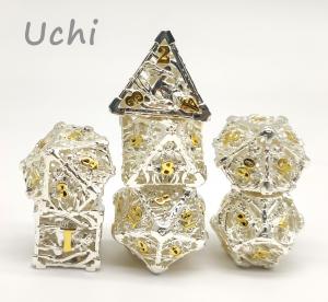 China Practical Nontoxic Mini 6 Sided Dice Metal Antiwear Hand Carved on sale