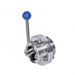 Sanitary Fittings Ss304 Ss316L Threaded Union Butterfly Valve for Water Media at