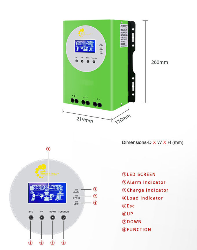 10KVA 8KW 80A MPPT Complete Off Grid Solar Power System Lithium Battery