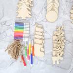 DIY Wooden Christmas Ornaments Unfinished Predrilled Wood Slices for Holiday