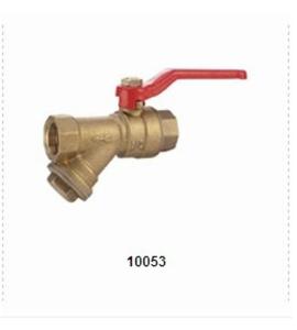 Wholesale Construction Brass Ball Valve with stainless steel filter 10053 in 30Bar from china suppliers