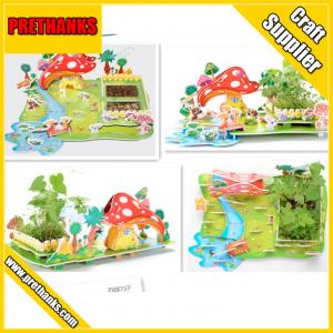 China kids educational rural scenery,low price jigsaw, diy toys,3D paper puzzle game on sale