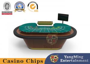 China 10 Person Casino Poker Table Solid Wood Baccarat Gambling Table on sale