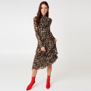 China Fashion Women Leopard Print Long Sleeve Women Maxi Dresses on sale
