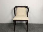 Restaurant Dining Chair Solid Ash Wood Frame Wooden Upholstered Armchairs for
