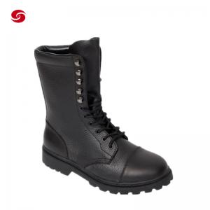 Wholesale Full Black Leather Police Army Boots Footwear Man Shoes from china suppliers