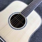 Custom AAAAA All Solid Wood Spruce 41 Inch Herringbone Binding Acoustic Guitar