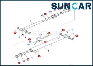 Wholesale Komatsu Bucket Cylinder Seal Kit 707-98-15780 7079815780 For PC45MR-5 PC45MR-5 Bucket Cylinder Sealing Kit from china suppliers