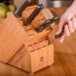 Wholesale multifunctional knife holder bamboo magnetic knife holder with special design from china suppliers