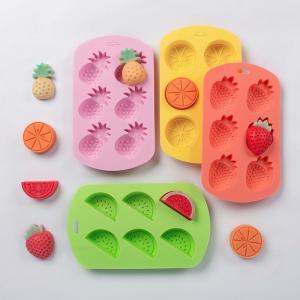 Wholesale 4 Pack Fruit Shaped Silicone Mold Pineapple Lemon Watermelon Strawberry Chocolate Candy Baking Mould 3D Summer Fruit Ice Mold For DIY Jelly Fondant from china suppliers