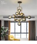 Nordic designer glass ball Chandelier for villa living room kitchen indoor