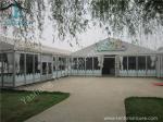 Outdoor Transparent Glass Wall Pagoda Party Tent for DIY Shop , 12 x 18M