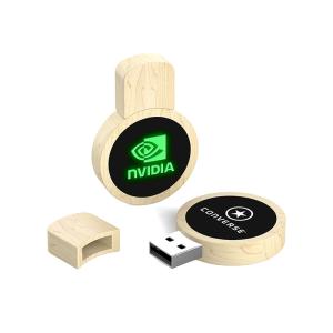 Wholesale LED Engraving Logo Wooden USB Flash Drive USB2.0/3.0 Interface Type Natural Wood from china suppliers