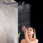 OEM bathroom accessories waterfall black ceiling cabezal de ducha 3 way mounted