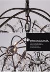 Rustic american style crystal globe Round chandelier (WH-CI-85)