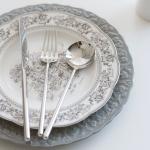 Business Gifts Retro Ceramic Bowl Plate Set French Dinner Plate Embossed