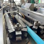 Low density Double Wall Corrugated Pipe Machinery 50-160mm HDPE Pipe Extrusion