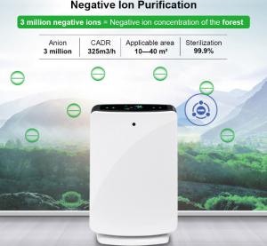 China Negative Ion Air Purifier Cleaner Remote Control Timer HEPA Dust Allergies Odor on sale