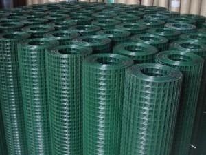 3.5mm PVC Coated Welded Wire Mesh , 7ft Galvanized Plastic Coated Wire Fence