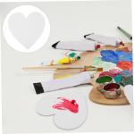 100% Pure Cotton Painting Canvas Panel Heart Shape 15cm Diameter Canvas Art