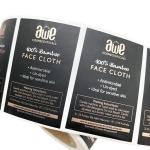 Gold Hot Stamping Custom Cosmetic Labels Vinyl PET Waterproof Label For Bottle