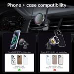 Wireless Iphone Car Charger Aluminium Alloy Stable Magsafe Car Charger Mount