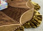 Customized Modern Christmas Tree Skirt , Polyester / Velvet Christmas Tree