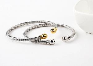 China Fashion titanium steel bracelet female hand accessories twisted C-shaped bracelet plated 18k gold  gift accessories on sale