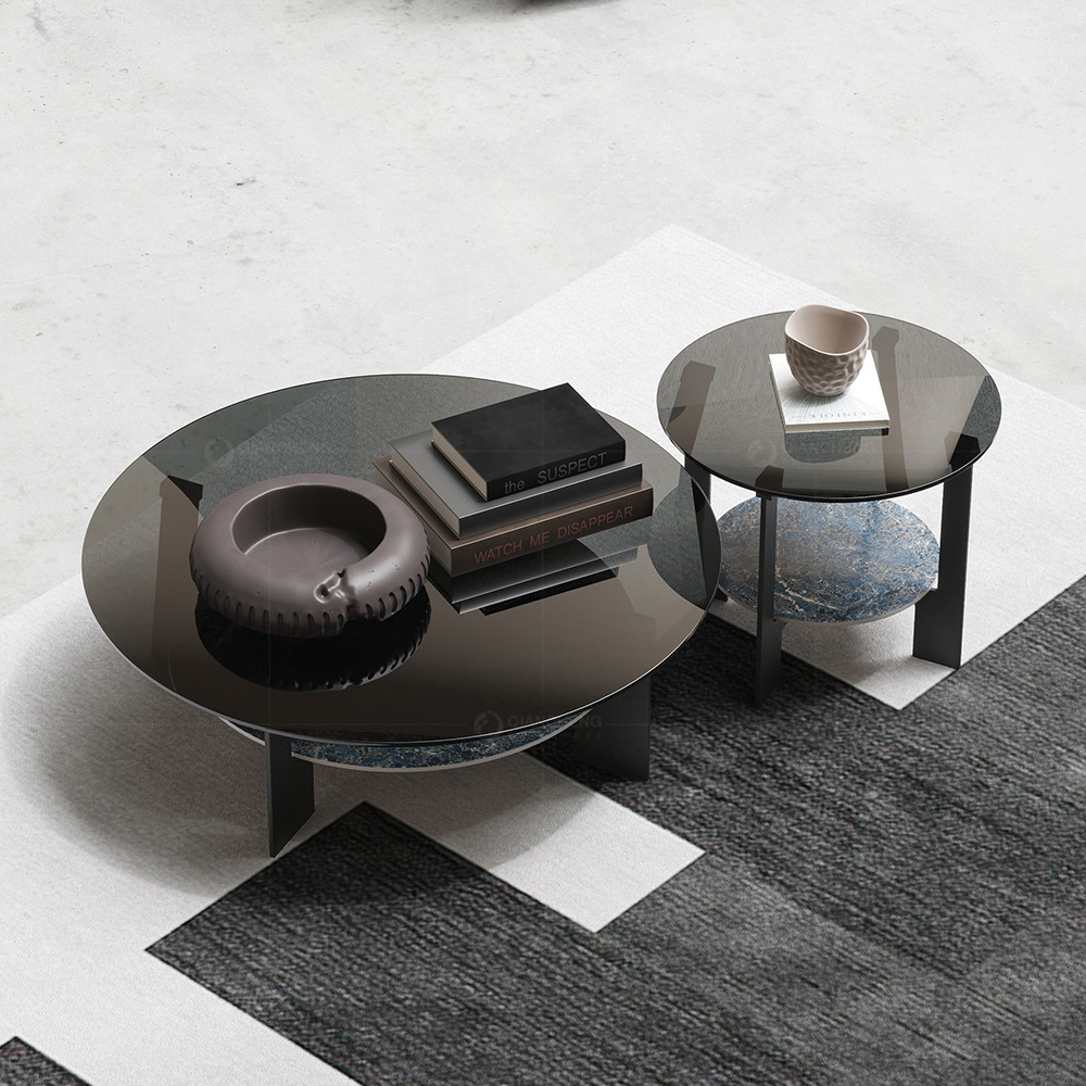 ODM Kitchen Stainless Steel Furniture Marble End Table Sets