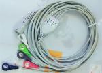 MEK 6 Pin Patient Monitor Accessories One Piece ECG Cable 5 Leads