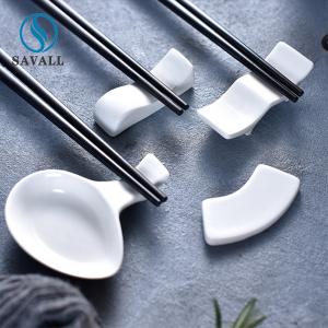 Wholesale Pure White Savall Ceramic Chopstick Rests Tableware Accessories from china suppliers
