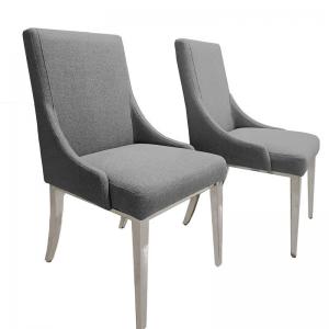 Wholesale GlossLux High Back Fabric Dining Room Chairs from china suppliers