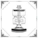 Black Base and Mouth Piece Recycler Oil Dab Rig Bongs Showerhead Pers Smoking