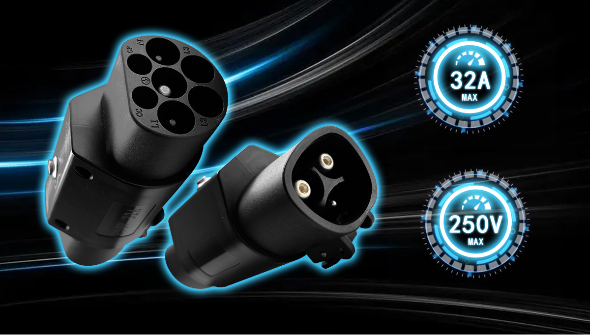 Electric Car Charging 7kW 220V 32A Tesla with NACS to GBT Interface Standard GBT EV Charger Adaptor Converter Adapter