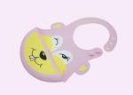 Round Soft Toddler Drool Bibs , Waterproof Feeding Bibs Wipes Clean Easily