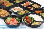 Multipurpose Plastic Rigid Disposable PET Food Tray, Clear and Solid PET