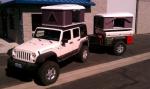 CE Approved Hard Shell Roof Top Tent , Jeep Wrangler Tents For Camping