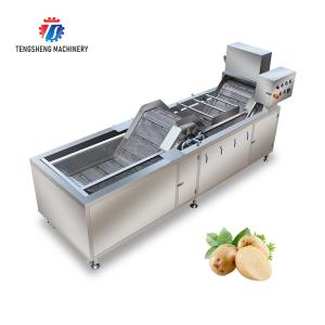 Wholesale 380V 3.5KW Stainless steel blanching machine bubble cleaning blanching equipment water bath spray equipment from china suppliers