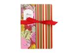 Stripe Custom Printed Notebooks , Personalised Writing Journal Bookmark Bow