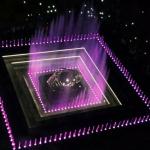 Interactive LED Lamp Marble Floor Water Dancing Fountain