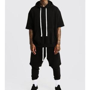 Wholesale Custom Logo Mens Plain Sweat Suits , Casual Short Tracksuits Set For Men from china suppliers
