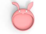 MHC Pink Rabbit Silicone Baby Feeding Plate Dispenser 100% Food Grade