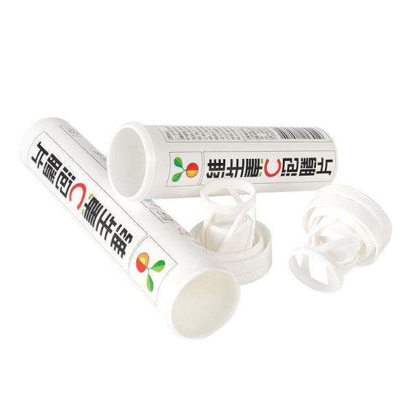 Quality Desiccant Included In Effervescent Tablet Packaging Spiral Lid Design Made Of PE for sale