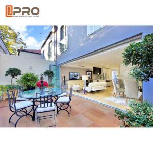 Wholesale Australian Standard Aluminium Side Opening Door Single / Double Glazing Aluminum Frame Glass Bifold Door frameless bifol from china suppliers