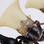 Mexican wrought iron chandelier with Glass Lampshade for home Lighting Fixtures