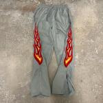 Casual Graphic Embroidered Patches Men Streetwear Joggers Stacked Flare Half
