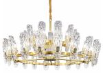 Gold Led Living Room 240V 100*45cm Crystal Hanging Pendant Lights