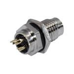 IP67 Male Straight Waterproof M8 Solder Connector Socket Panel Mount From M8 3