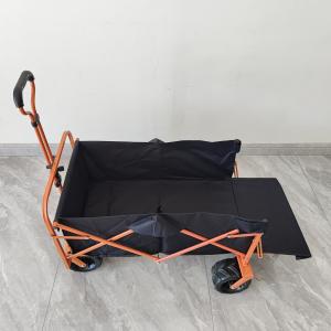 Wholesale Rear Opening Folding Shopping Cart Trolley Beach Camping Folding Cart PU Wheel from china suppliers